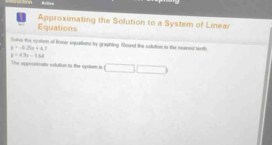 approximating the solution to a system of linear equations solve the sy…