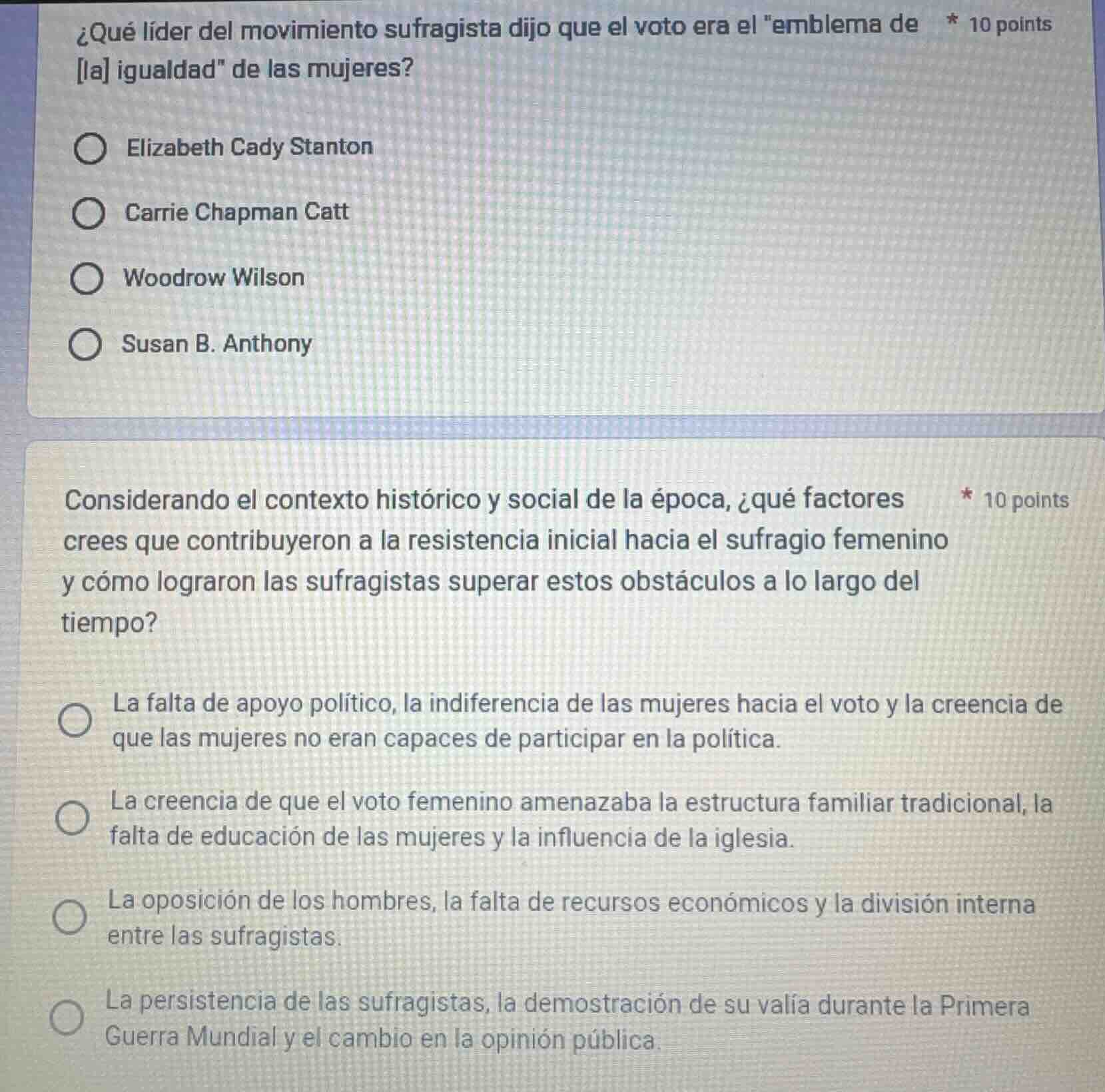¿qué líder del movimiento sufragista dijo que el voto era el \emblema d…