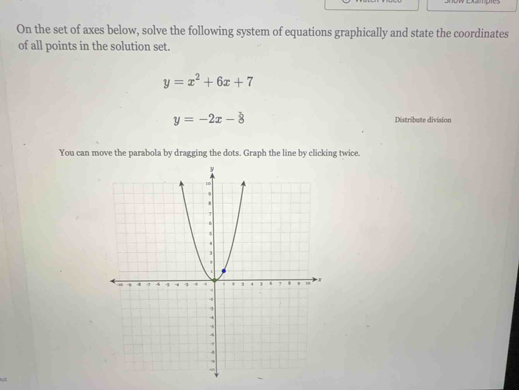 on the set of axes below, solve the following system of equations graph…