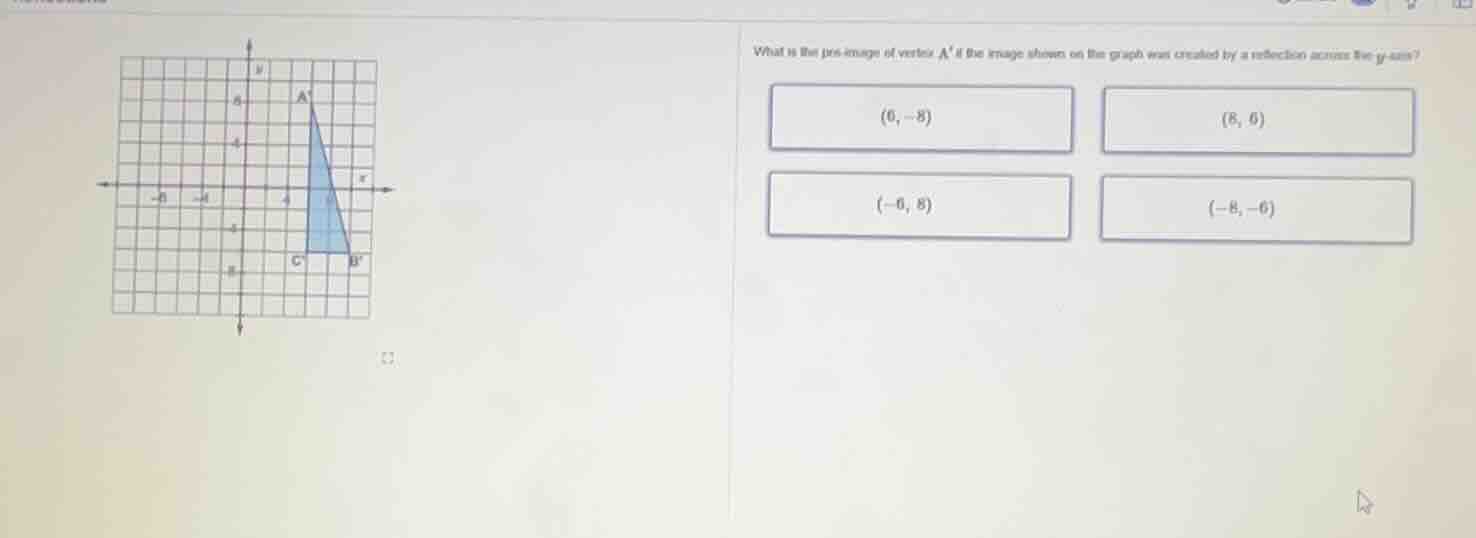 what is the pre - image of vertex a if the triangle shown on the graph …
