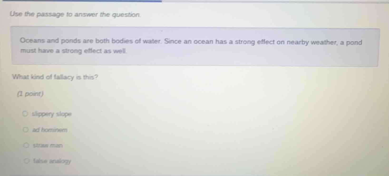 use the passage to answer the question. oceans and ponds are both bodie…