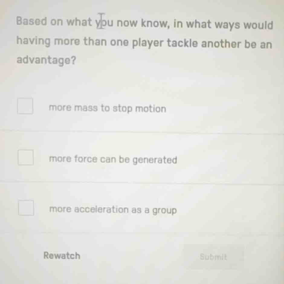 based on what you now know, in what ways would having more than one pla…