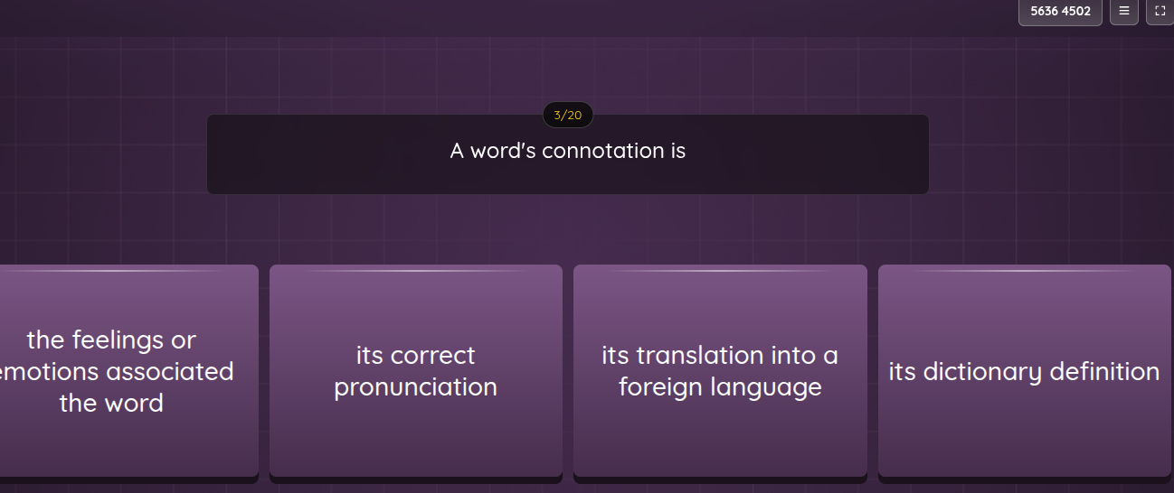 a words connotation is the feelings or emotions associated the word its…