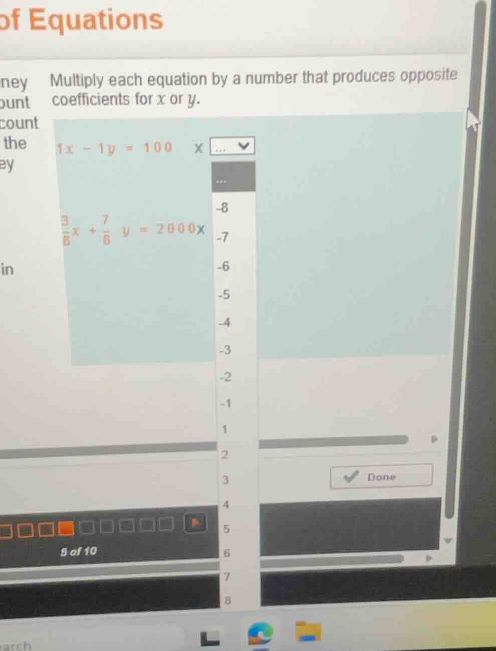 of equations multiply each equation by a number that produces opposite …