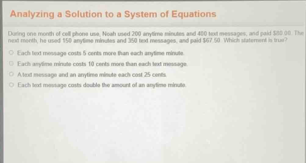 analyzing a solution to a system of equations during one month of cell …