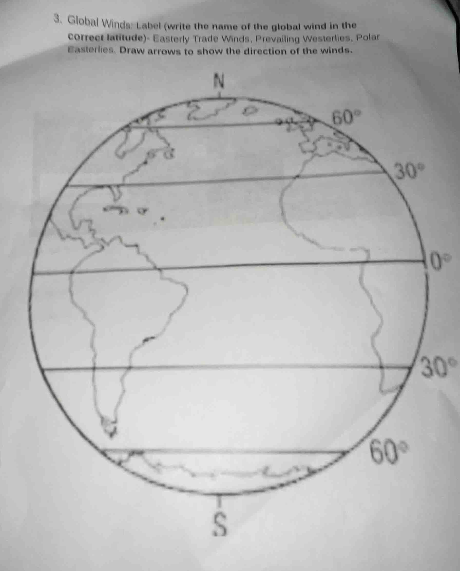 3. global winds: label (write the name of the global wind in the correc…