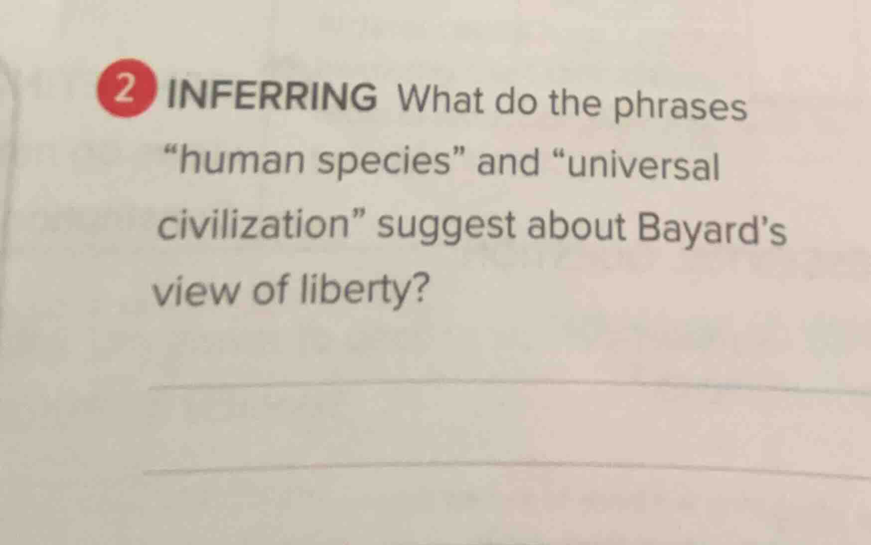 2 inferring what do the phrases \human species\ and \universal civiliza…