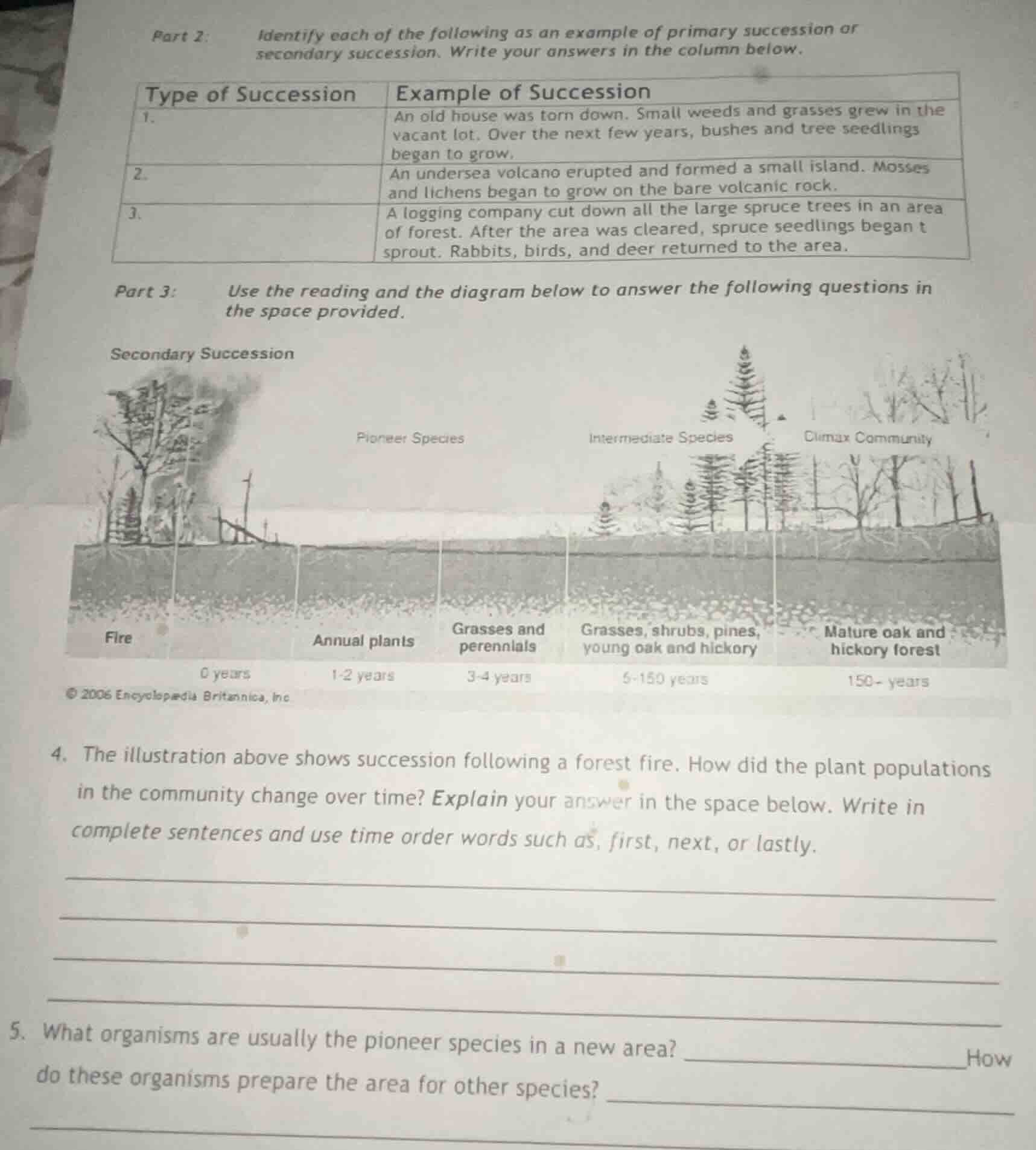 part 2: identify each of the following as an example of primary success…