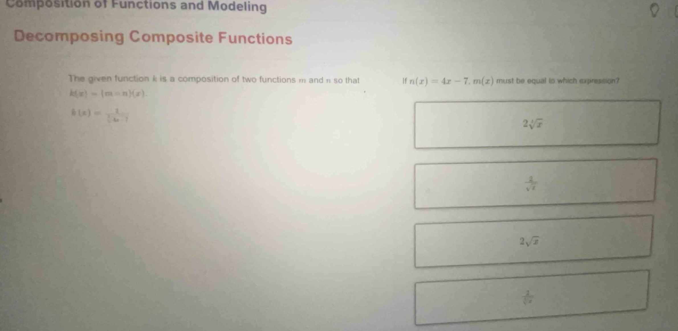 composition of functions and modeling decomposing composite functions t…
