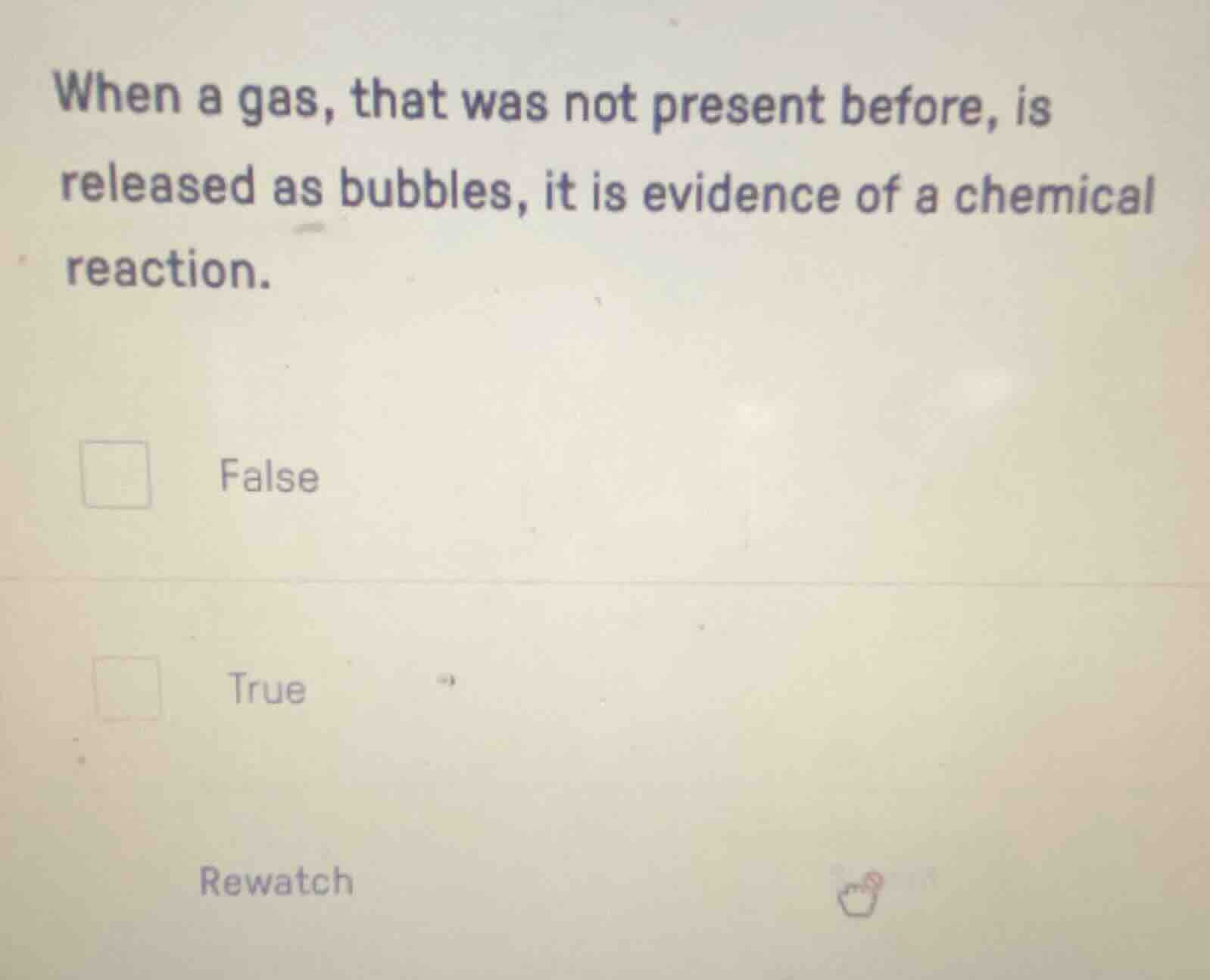 when a gas, that was not present before, is released as bubbles, it is …
