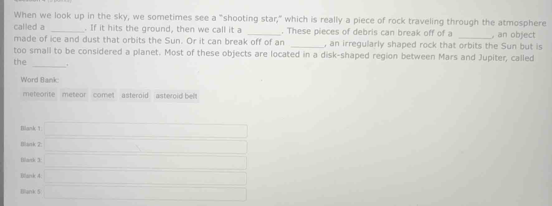 when we look up in the sky, we sometimes see a \shooting star,\ which i…