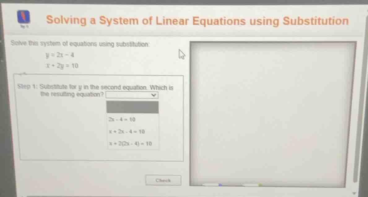 solving a system of linear equations using substitution solve this syst…