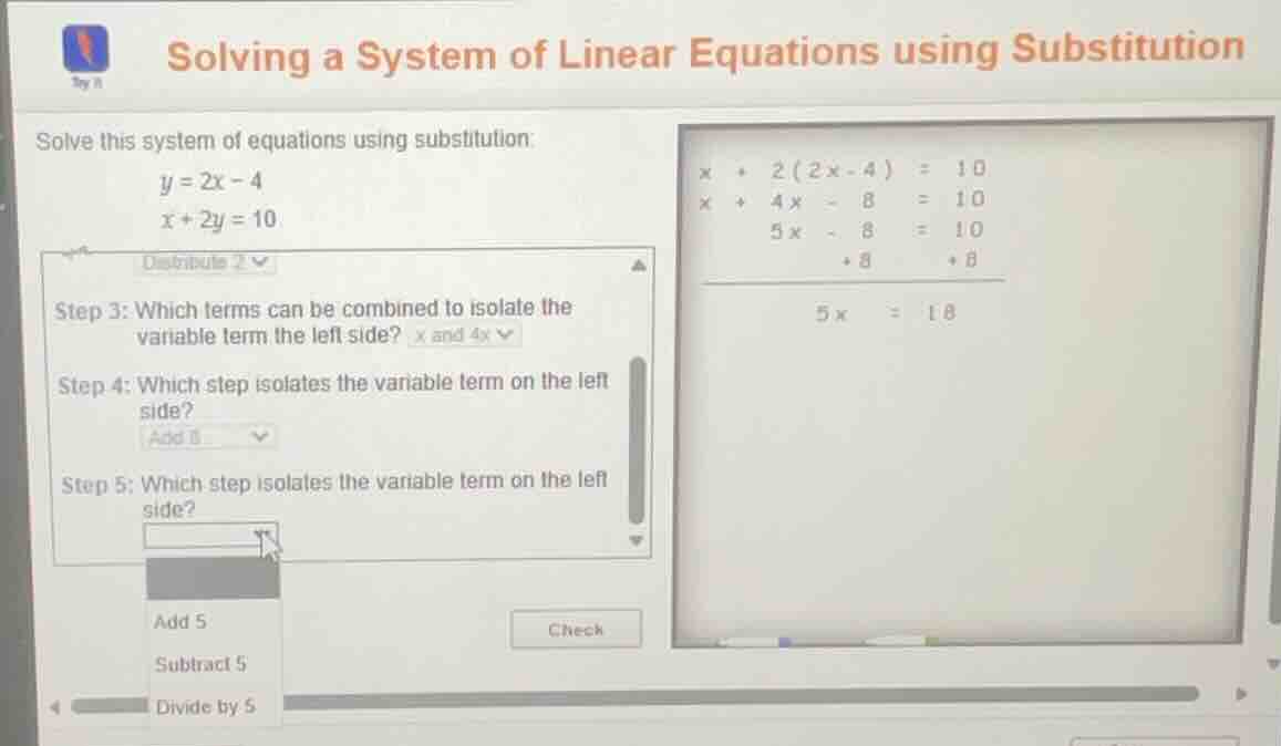 solving a system of linear equations using substitution solve this syst…