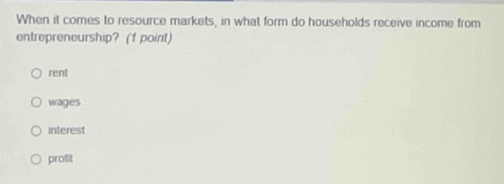 when it comes to resource markets, in what form do households receive i…
