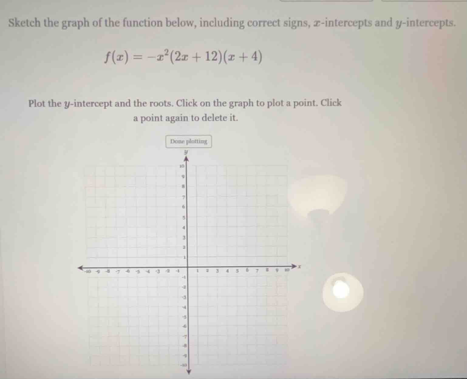 sketch the graph of the function below, including correct signs, ( x )-…