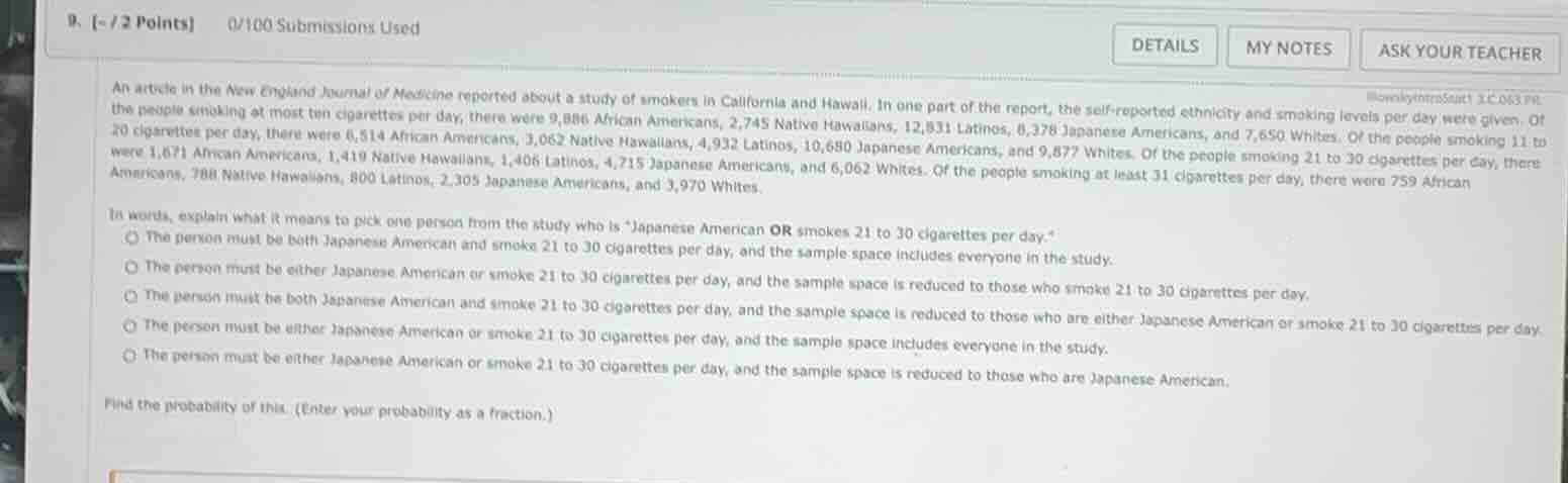 9. -/2 points 0/100 submissions used details my notes ask your teacher …