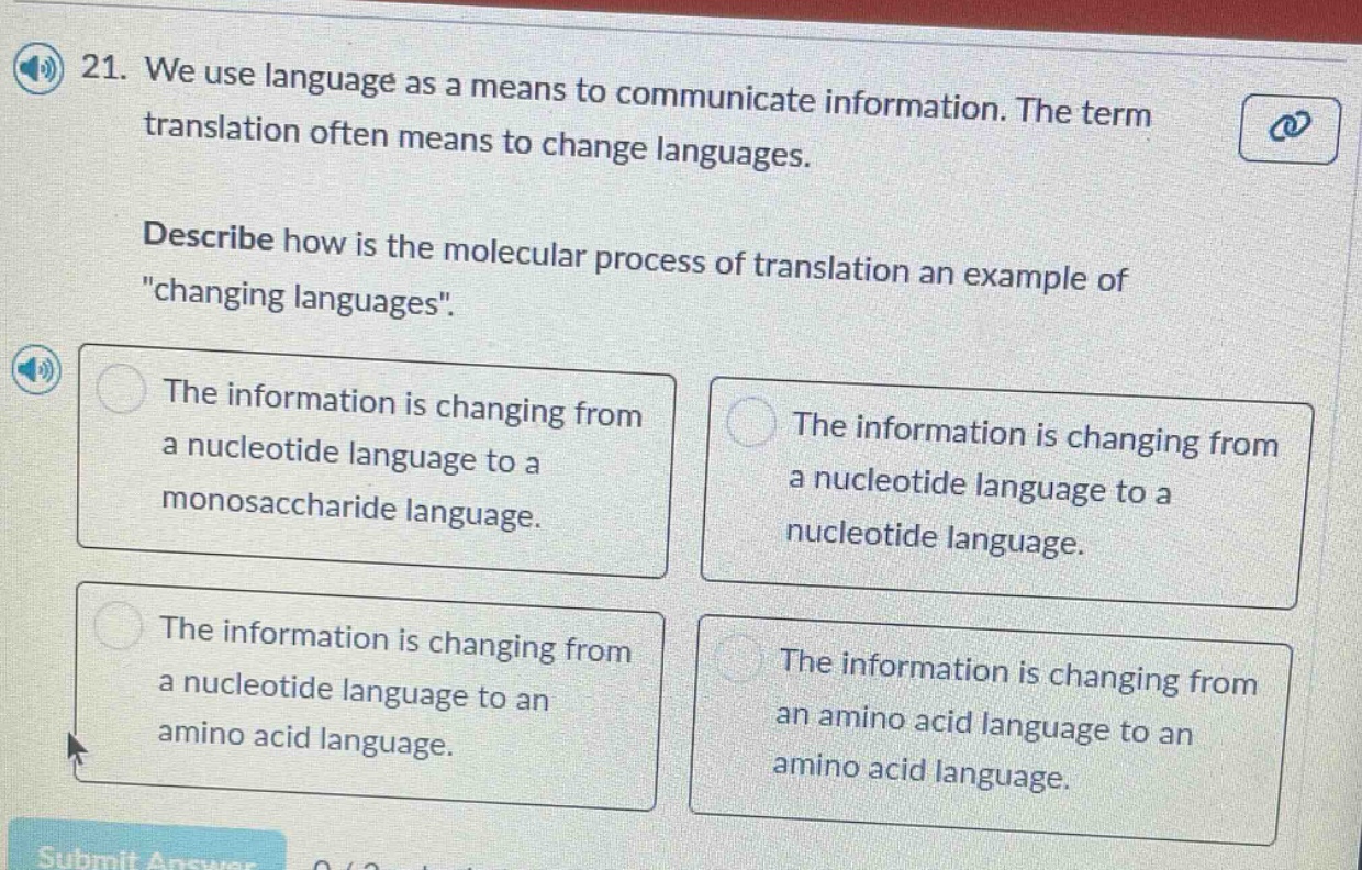 21. we use language as a means to communicate information. the term tra…