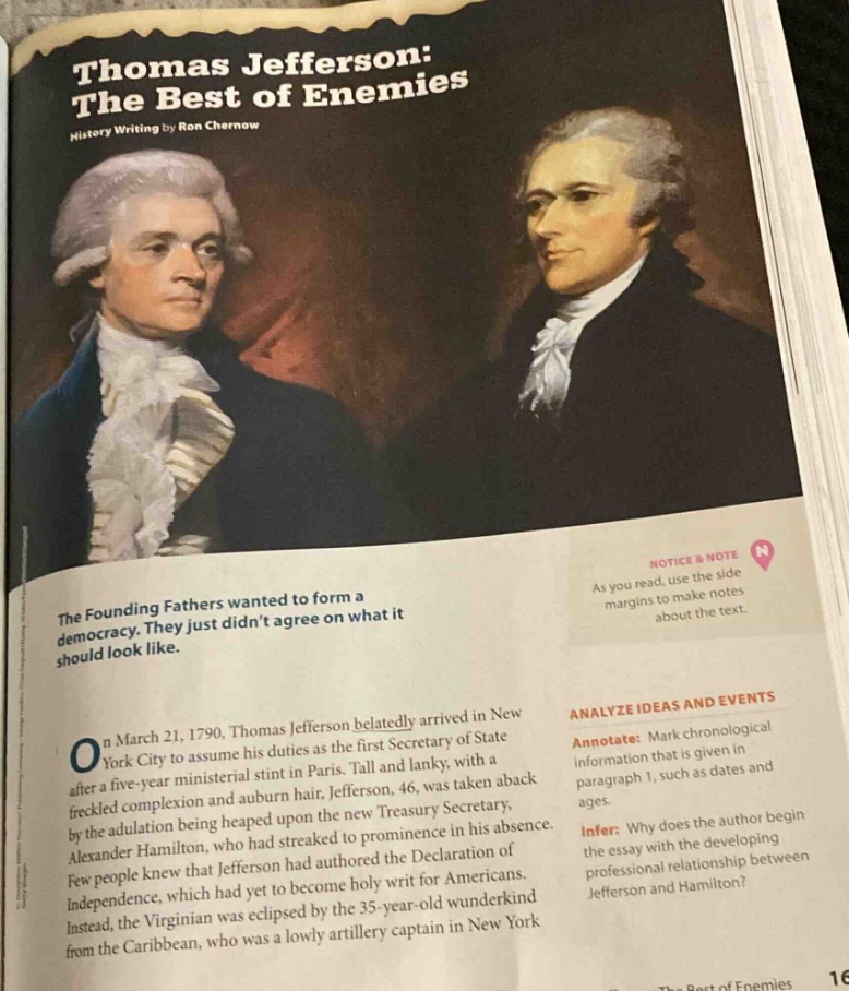 thomas jefferson: the best of enemies history writing by ron chernow th…
