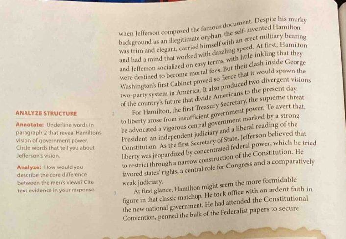 analyze structure annotate: underline words in paragraph 2 that reveal …