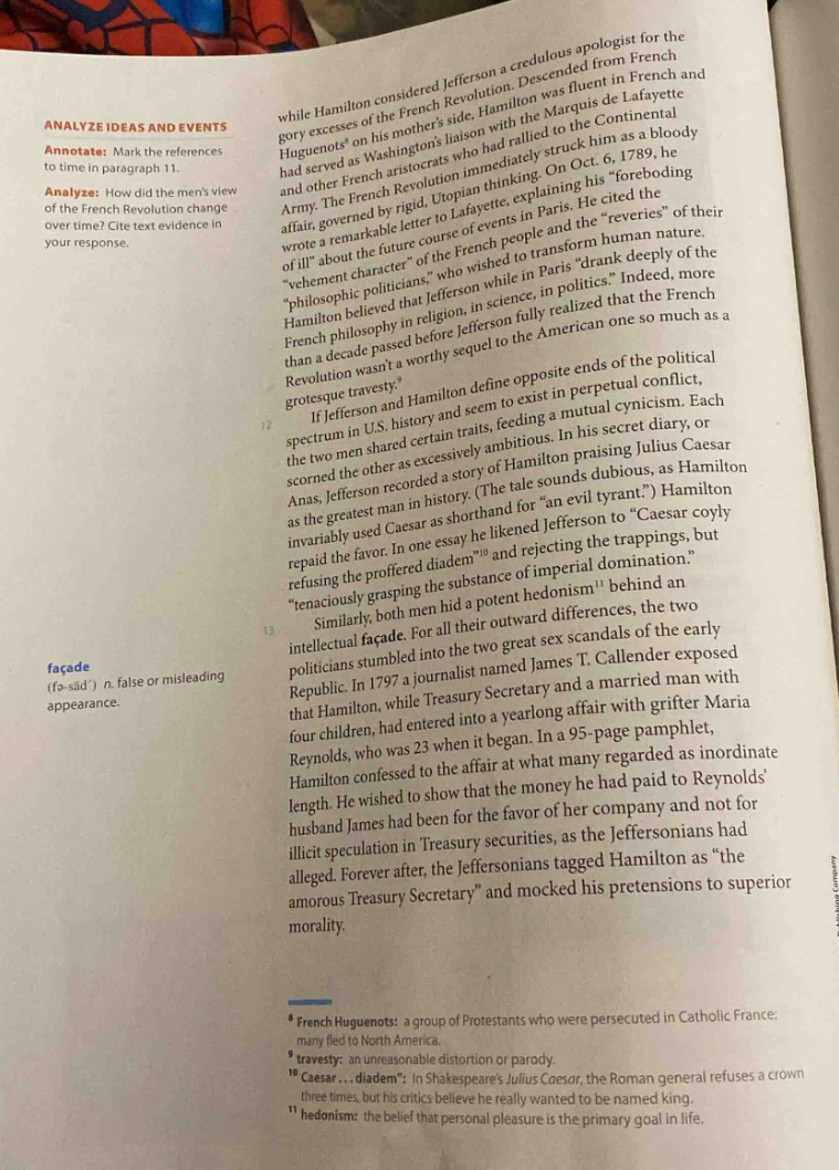 analyze ideas and events annotate: mark the references to time in parag…