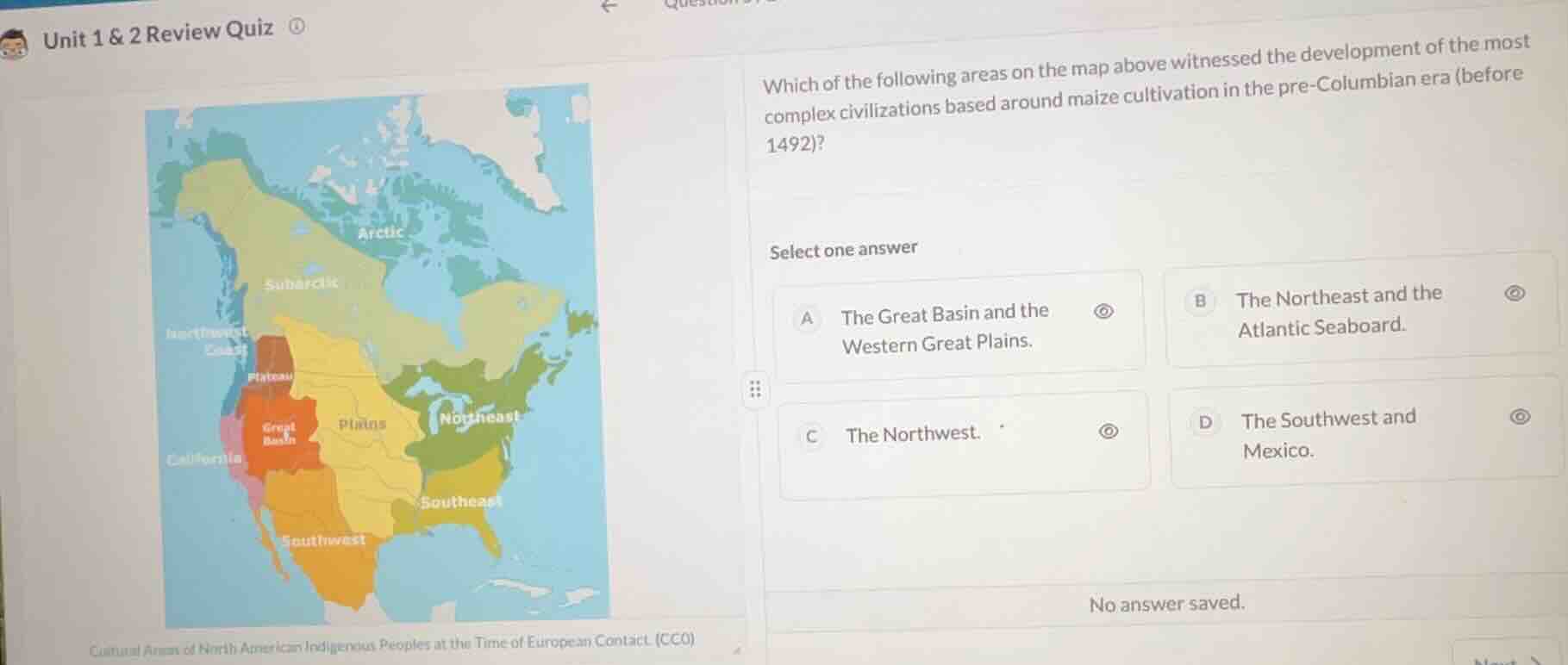 unit 1 & 2 review quiz which of the following areas on the map above wi…