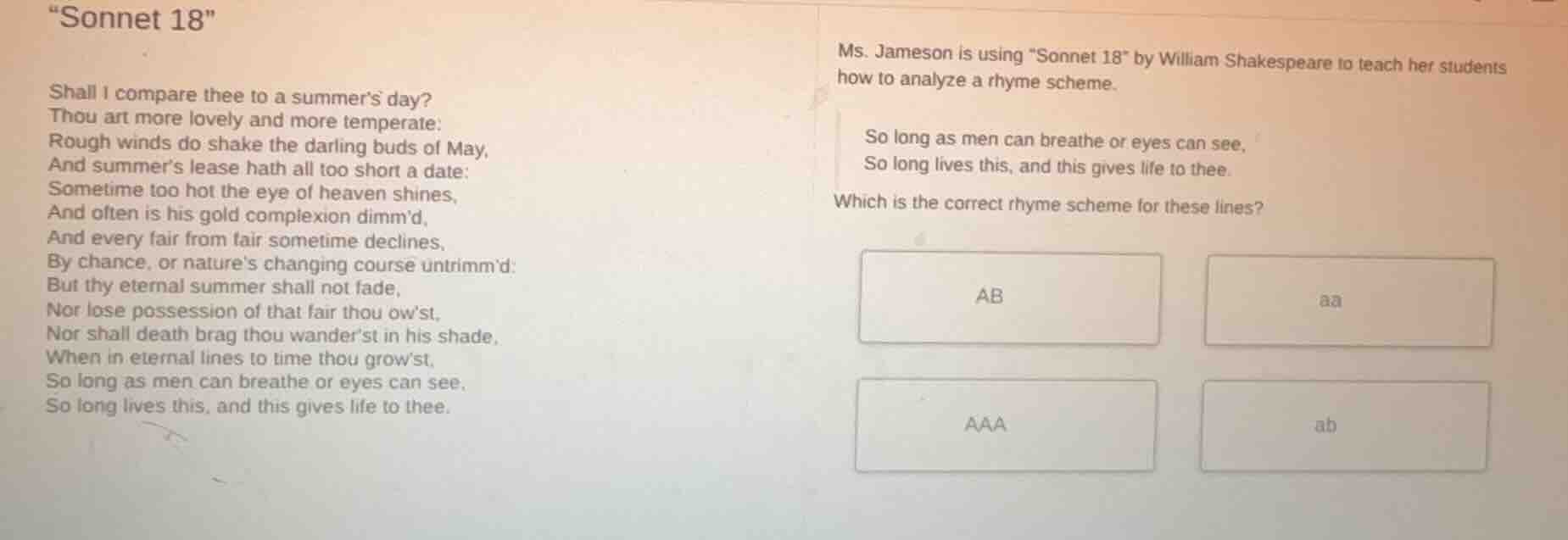 “sonnet 18” shall i compare thee to a summer’s day? thou art more lovel…