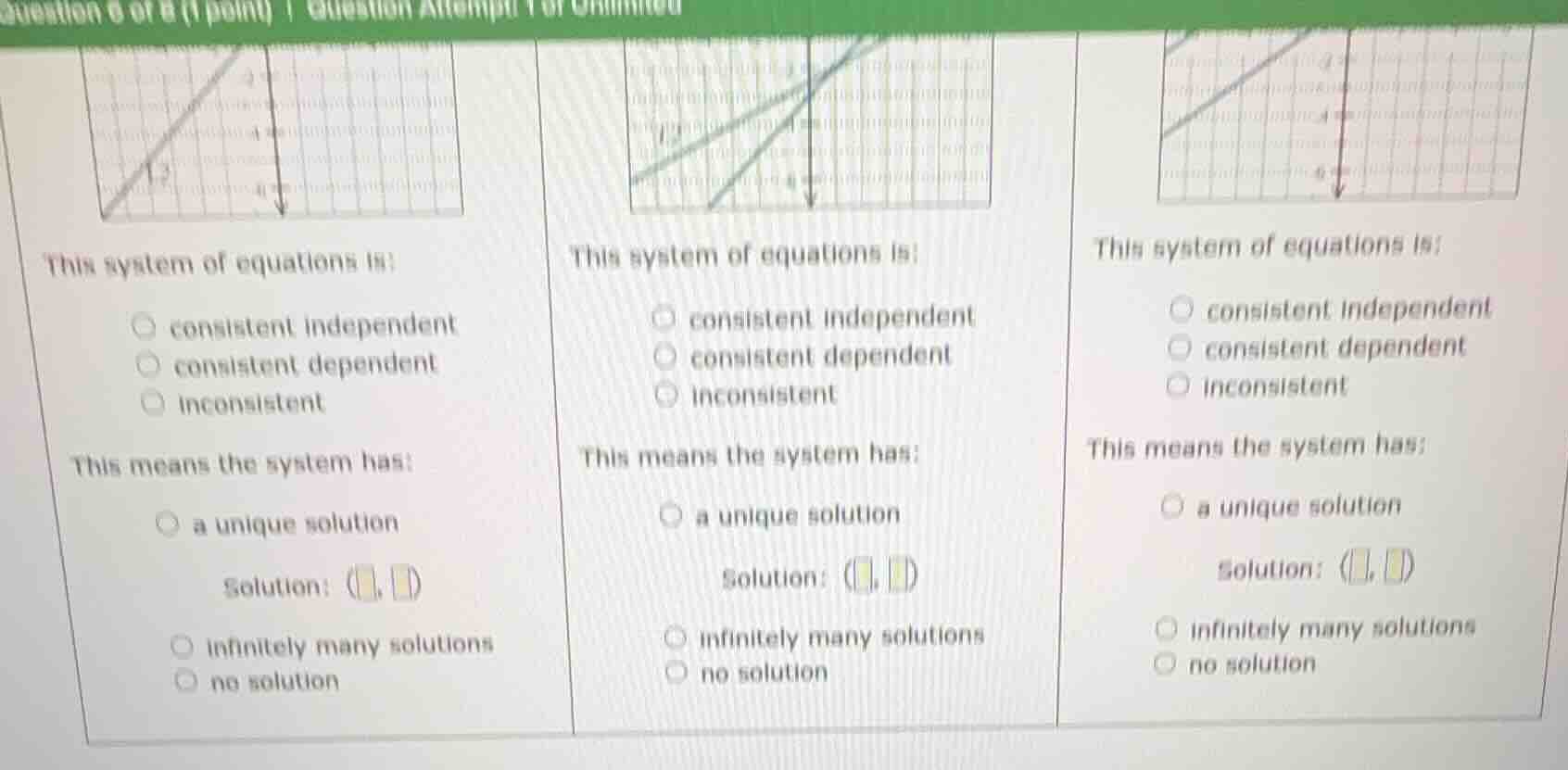 this system of equations is: consistent independent consistent dependen…