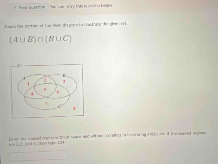 shade the portion of the venn diagram to illustrate the given set. $(ac…