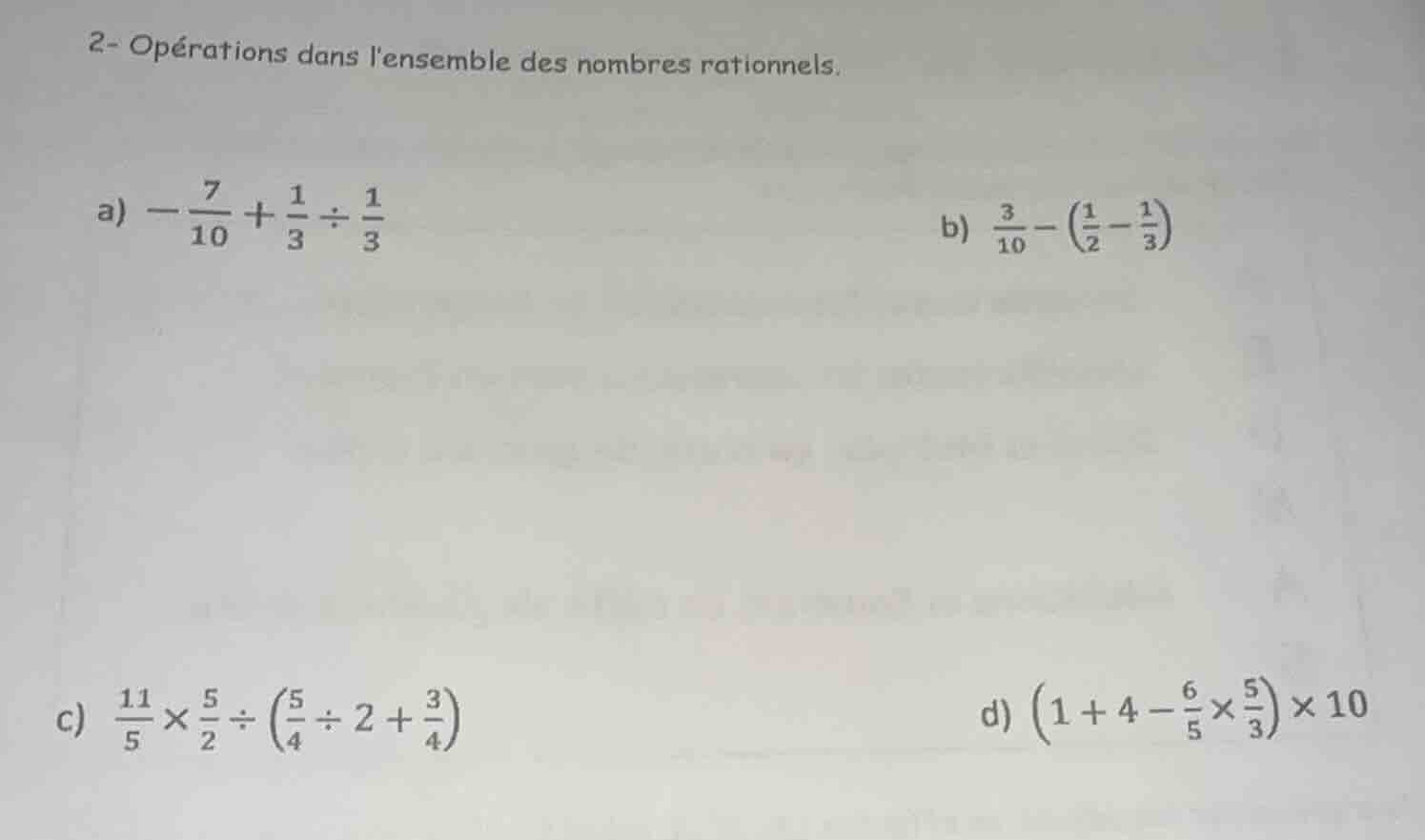 2- opérations dans lensemble des nombres rationnels. a) $\\boldsymbol{\…