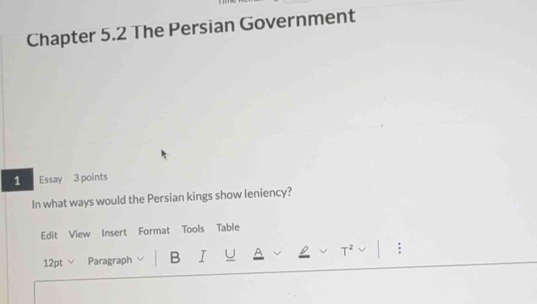 chapter 5.2 the persian government 1 essay 3 points in what ways would …