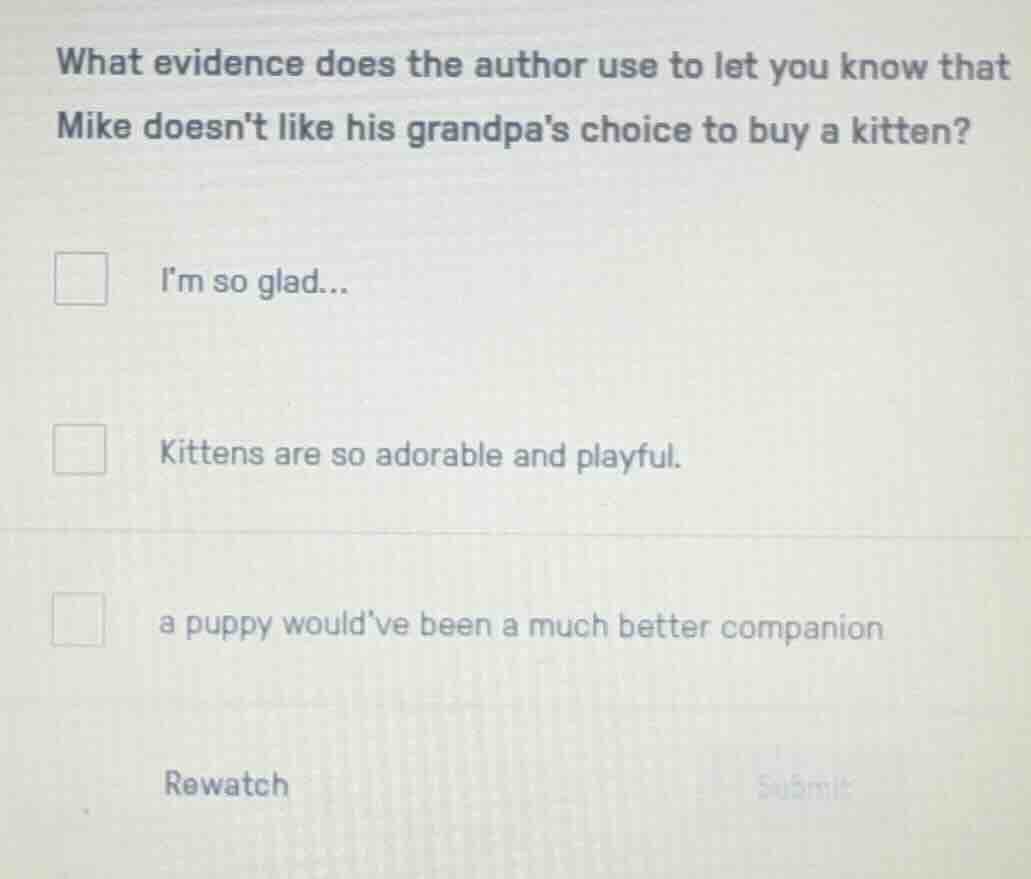 what evidence does the author use to let you know that mike doesnt like…
