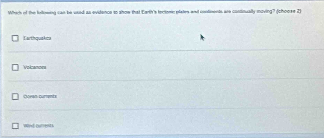 which of the following can be used as evidence to show that earths tect…
