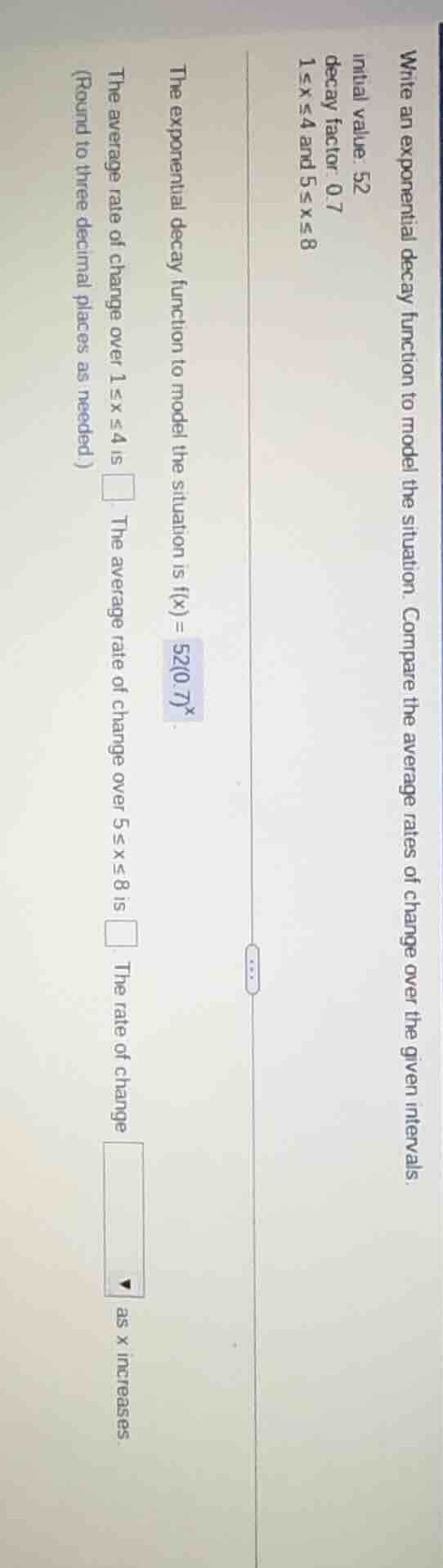 write an exponential decay function to model the situation. compare the…