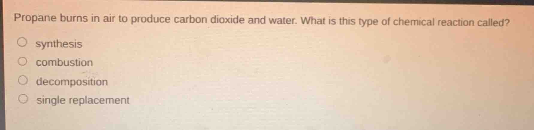 propane burns in air to produce carbon dioxide and water. what is this …