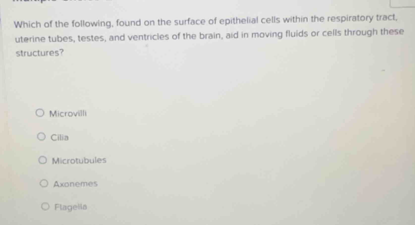 which of the following, found on the surface of epithelial cells within…