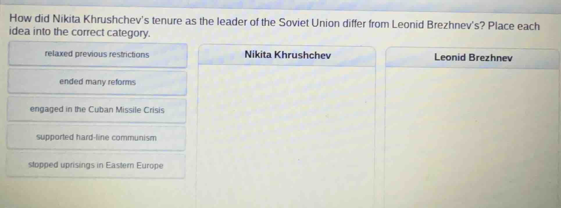 how did nikita khrushchevs tenure as the leader of the soviet union dif…