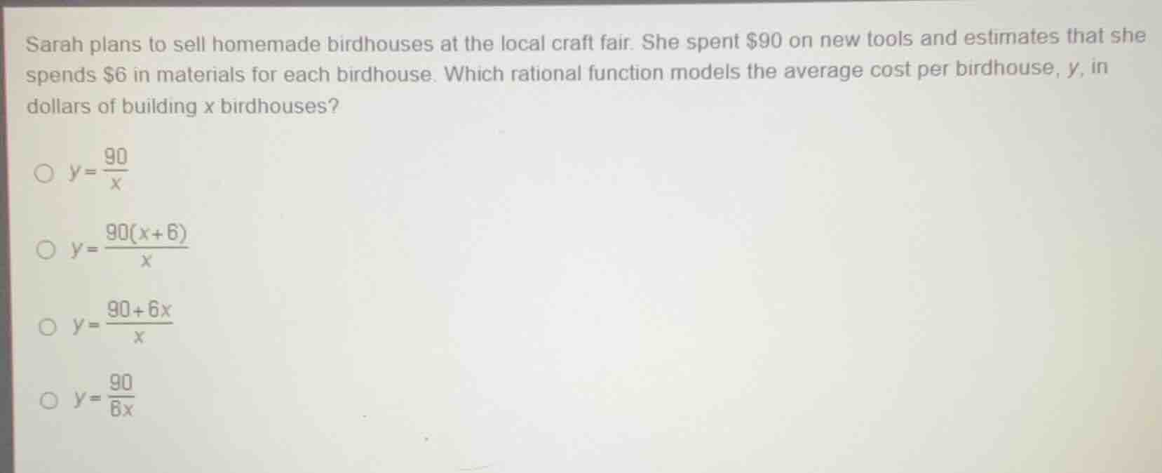 sarah plans to sell homemade birdhouses at the local craft fair. she sp…