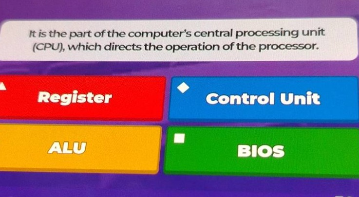 it is the part of the computers central processing unit (cpu), which di…