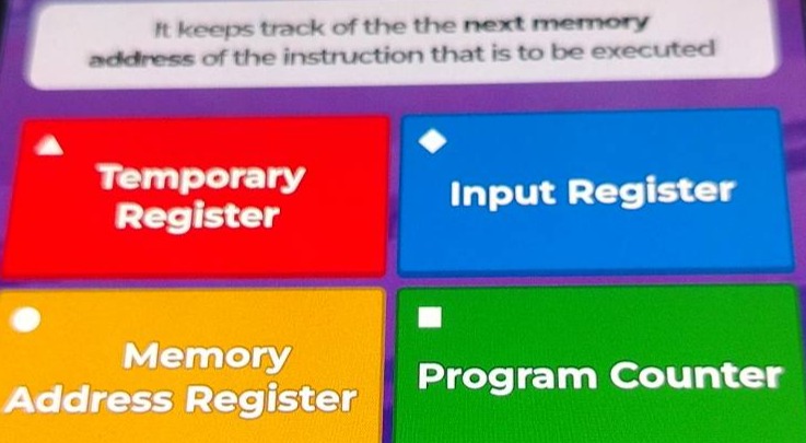 it keeps track of the the next memory address of the instruction that i…