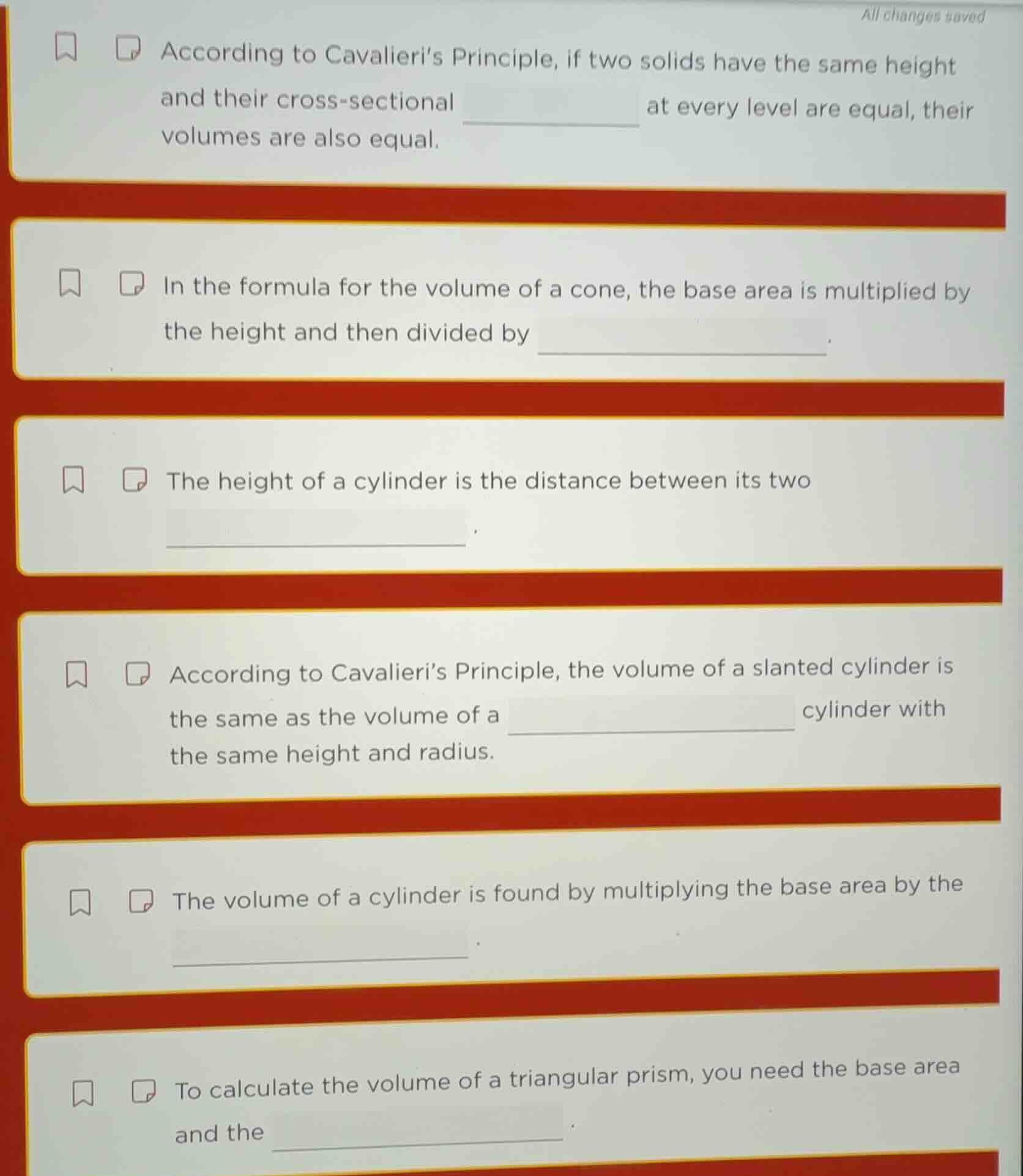 according to cavalieri’s principle, if two solids have the same height …