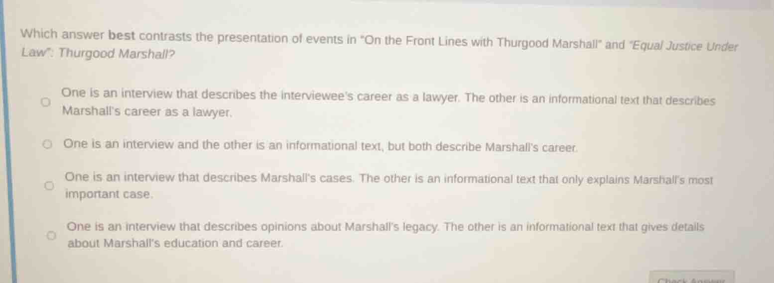 which answer best contrasts the presentation of events in \on the front…