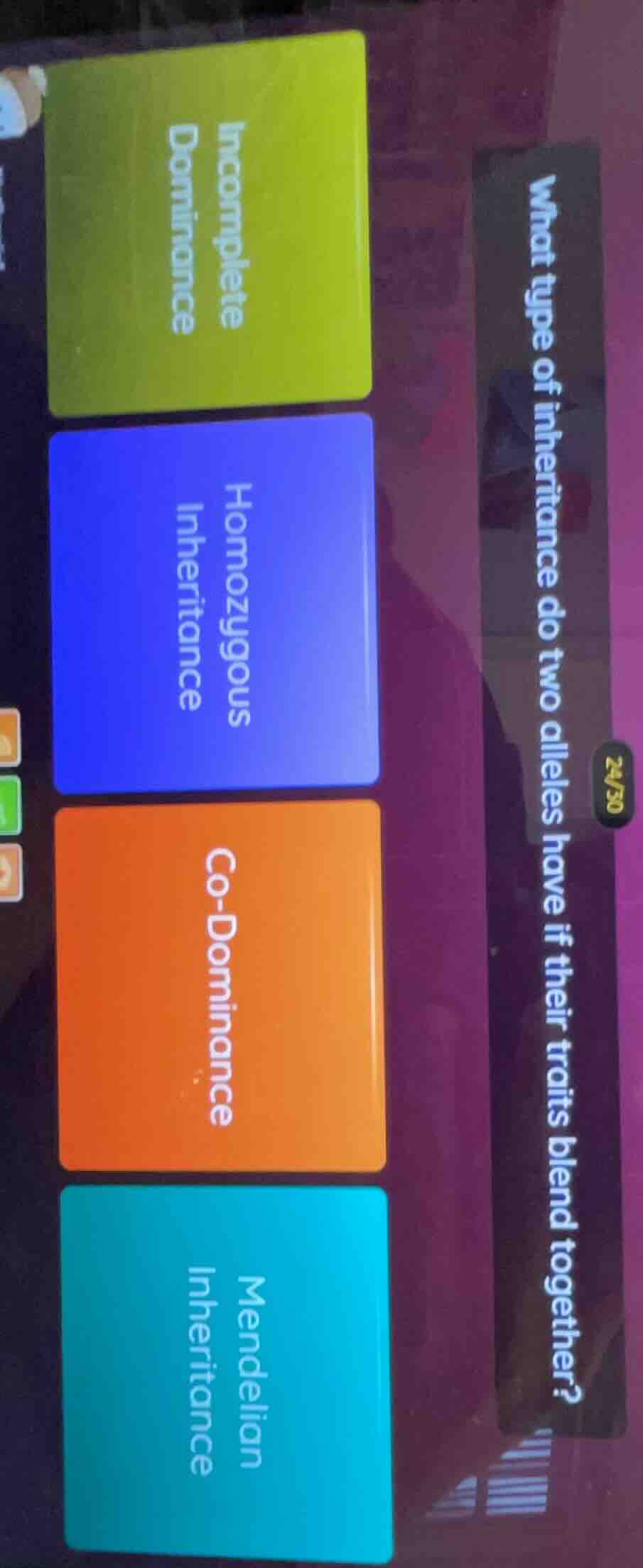 what type of inheritance do two alleles have if their traits blend toge…