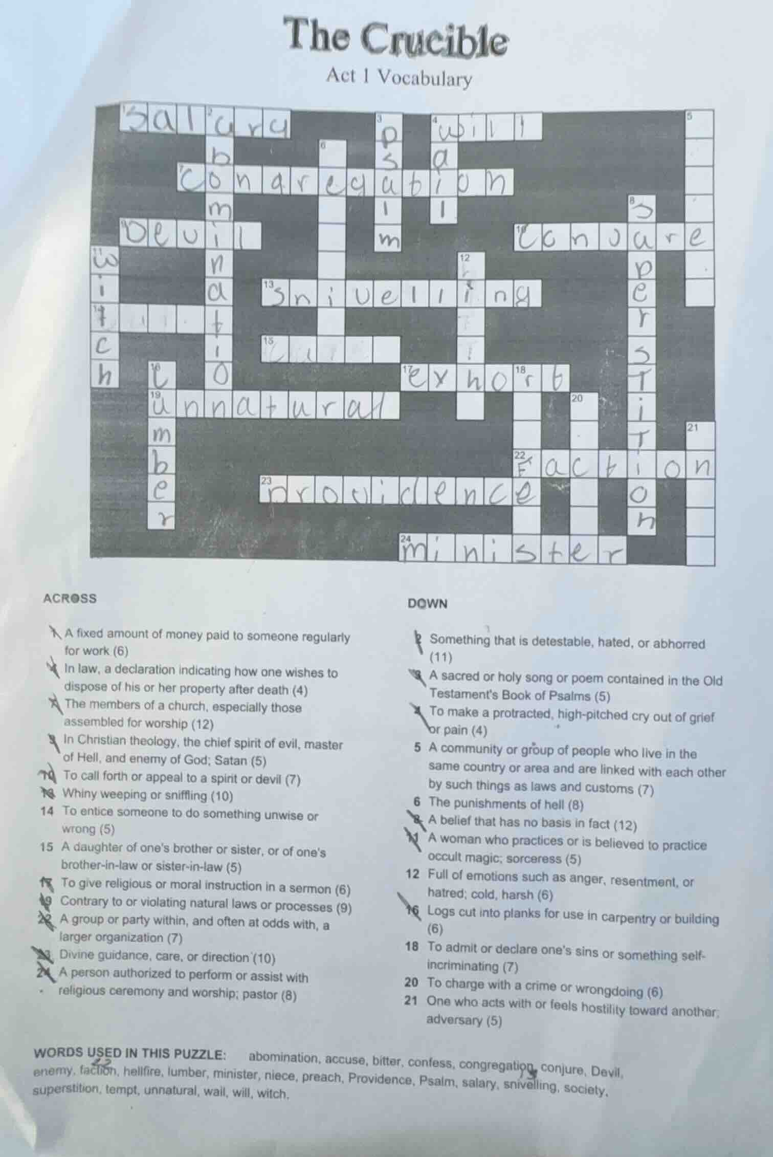 the crucible act 1 vocabulary across a fixed amount of money paid to so…