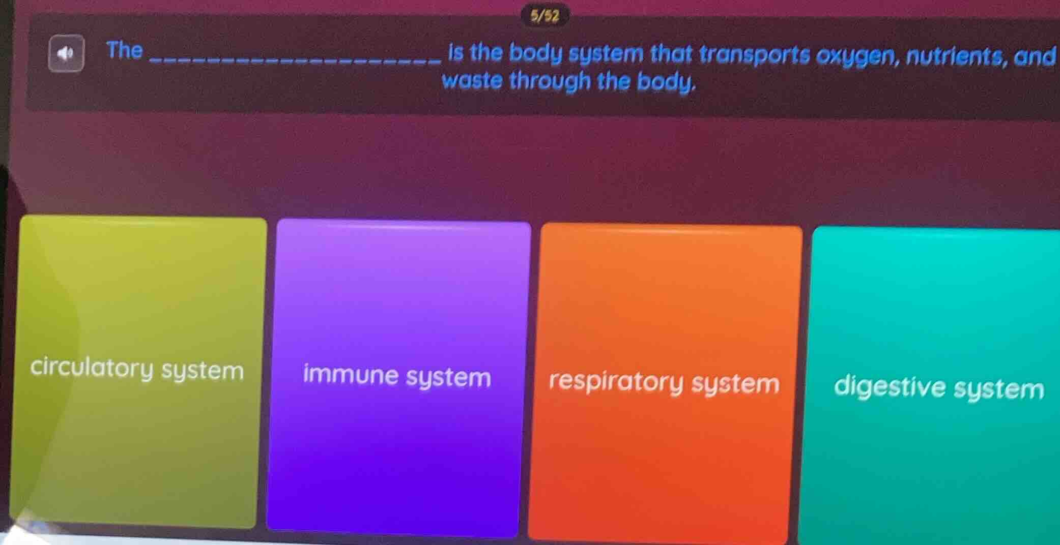 the ______________ is the body system that transports oxygen, nutrients…