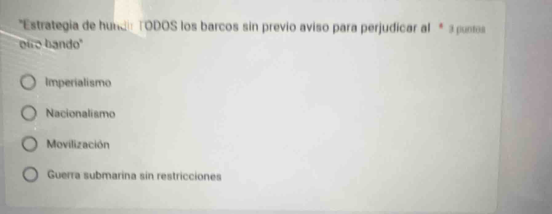 estrategia de hundir todos los barcos sin previo aviso para perjudicar …