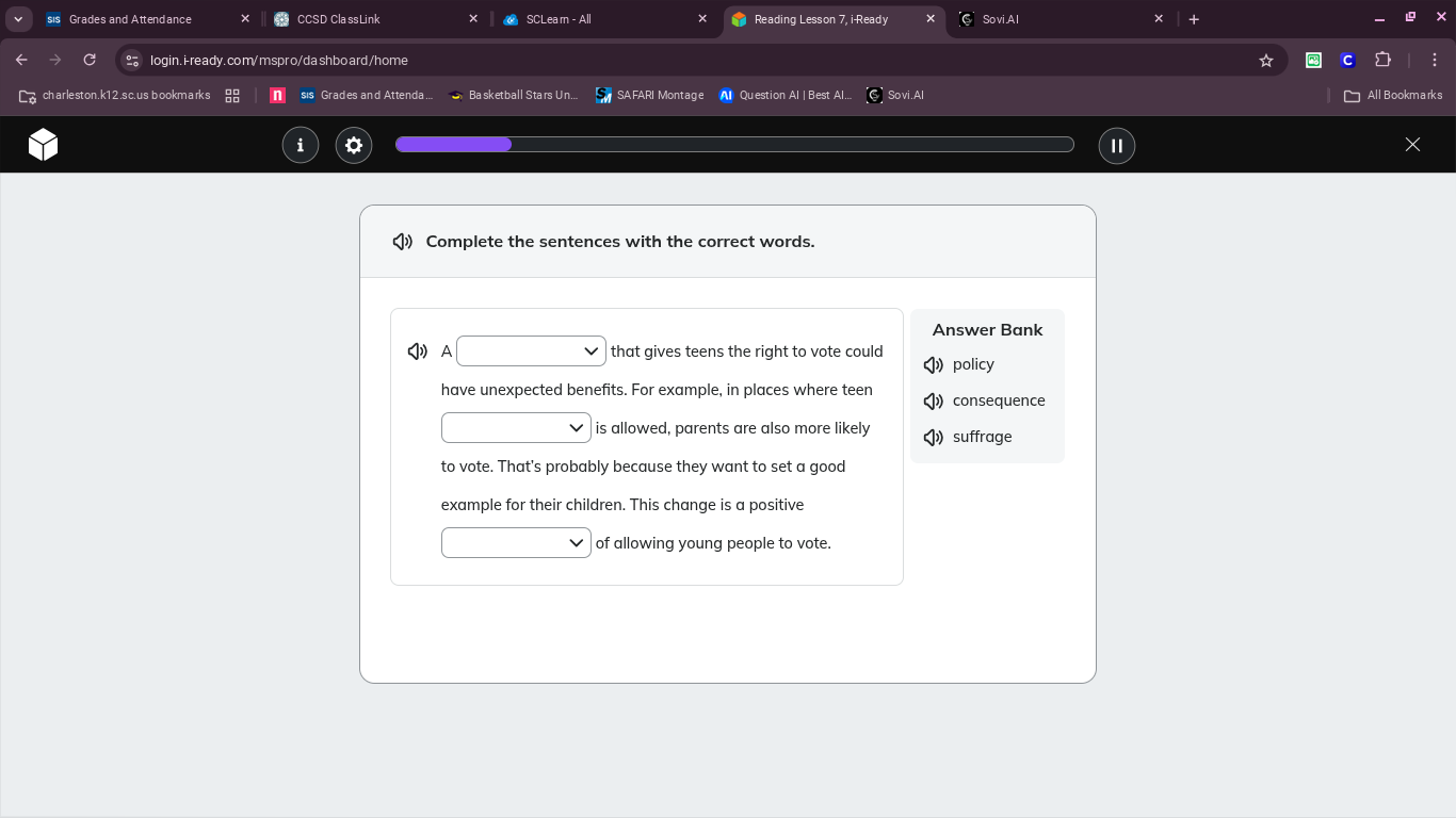 complete the sentences with the correct words. a dropdown that gives te…