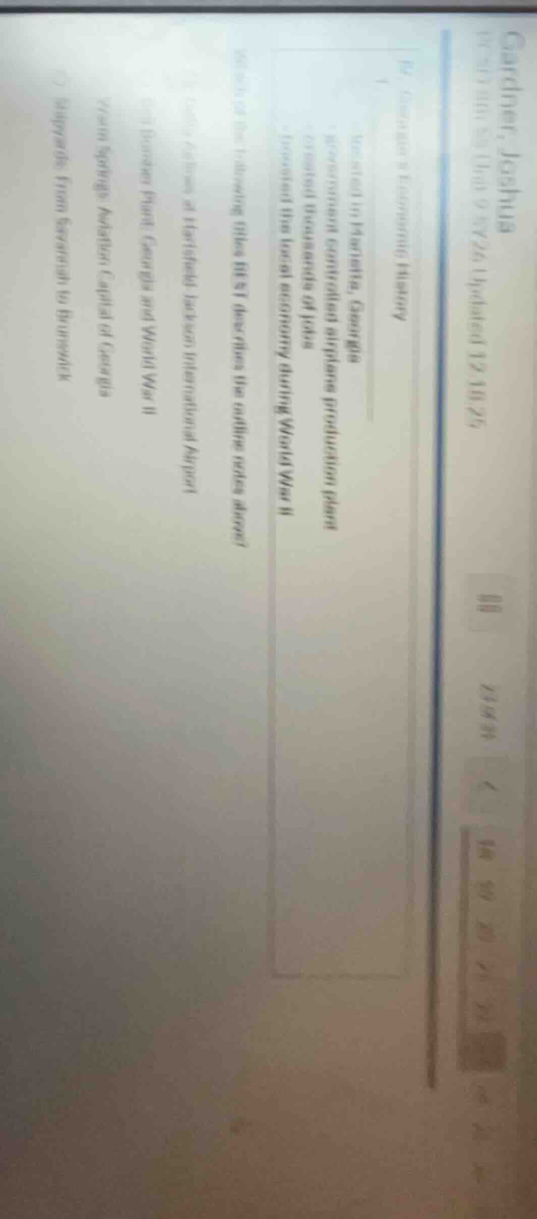 1. (ss8h11) in atlanta, georgia which of the following best describes t…