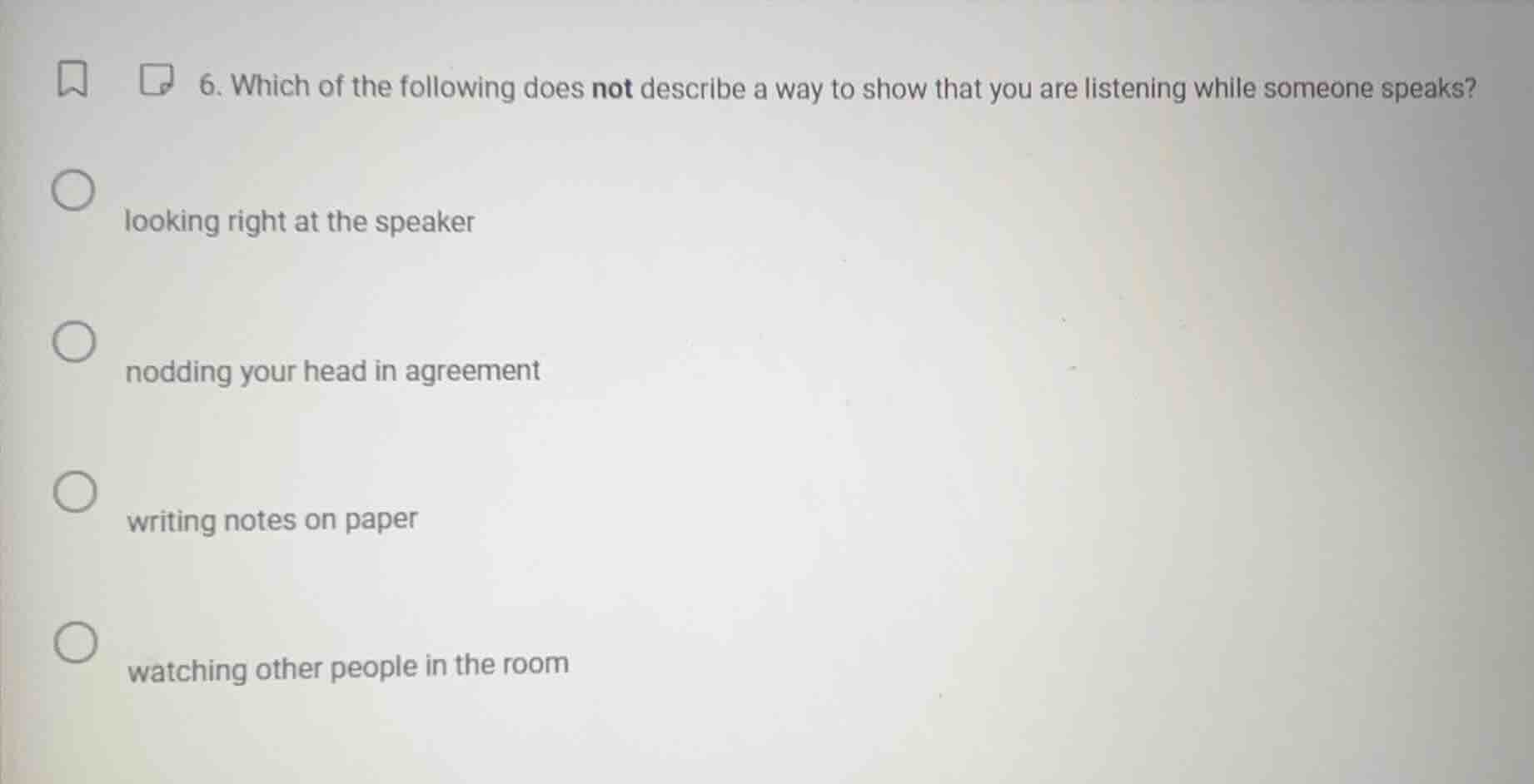 6. which of the following does not describe a way to show that you are …