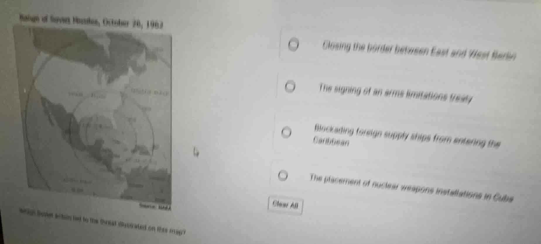 map of soviet missiles, october 26, 1962 which event relates best to th…