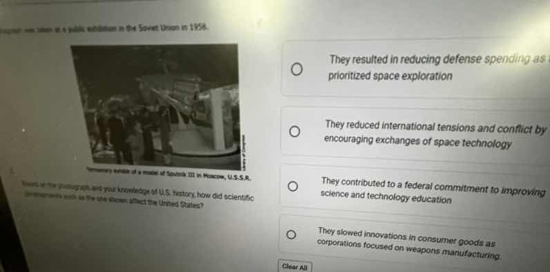 displayed was taken at a public exhibition in the soviet union in 1959.…